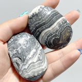 Stripe Yellow Calcite&Grey Calcite Palm Wholesale - Wholesale Crystals