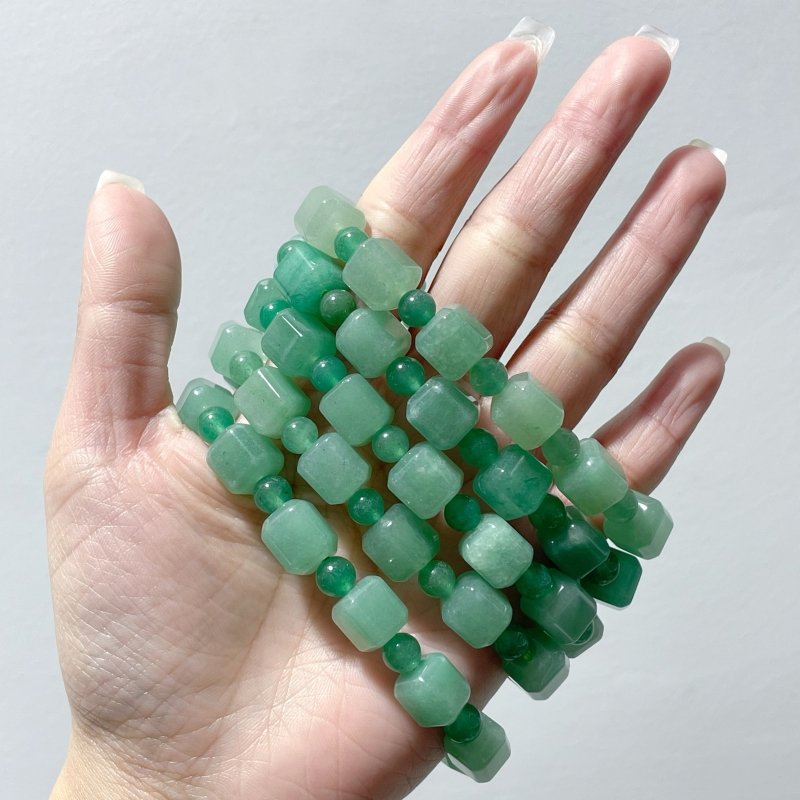 Sugar Cube Green Aventurine Bracelet Wholesale - Wholesale Crystals