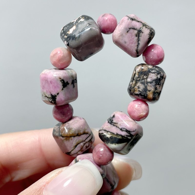 Sugar Cube Rhodonite Bracelets Wholesale - Wholesale Crystals