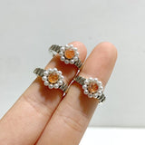 Sunstone Flower Ring Wholesale - Wholesale Crystals