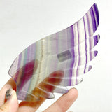 Symmetrical Fluorite Heart Wing Carving With Stand -Wholesale Crystals