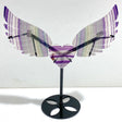 Symmetrical Fluorite Heart Wing Carving With Stand -Wholesale Crystals