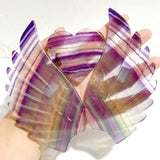 Symmetrical Fluorite Heart Wing Carving With Stand -Wholesale Crystals