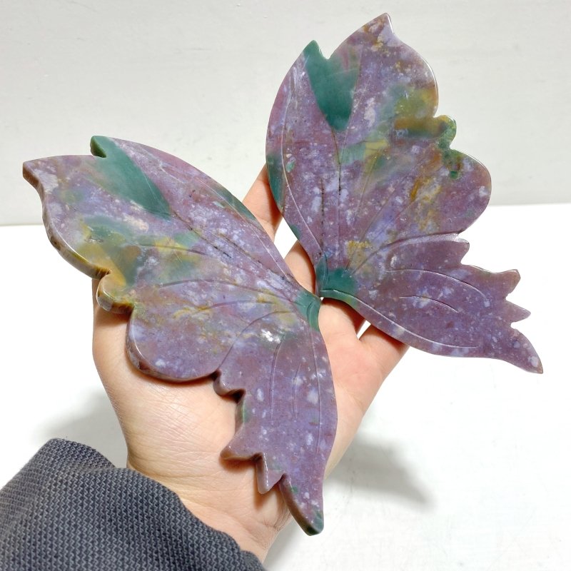 Symmetry Butterfly Wing With Stand Ocean Jasper - Wholesale Crystals