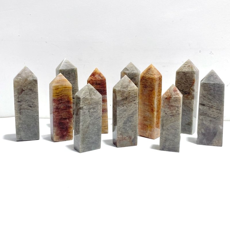 Thousand Layer Garden Quartz Four - sided Point Wholesale - Wholesale Crystals