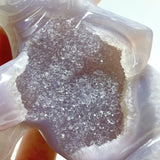Unique 2 pieces Geode Agate Druzy Elephant Carving - Wholesale Crystals