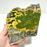 Unique 8th Vein Ocean Jasper Slab With Stand 1 - Wholesale Crystals