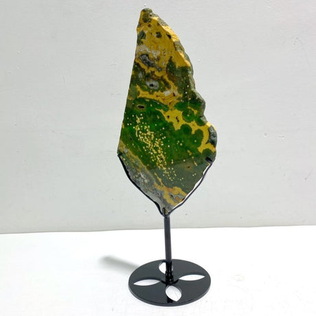 Unique 8th Vein Ocean Jasper Slab With Stand 8 - Wholesale Crystals
