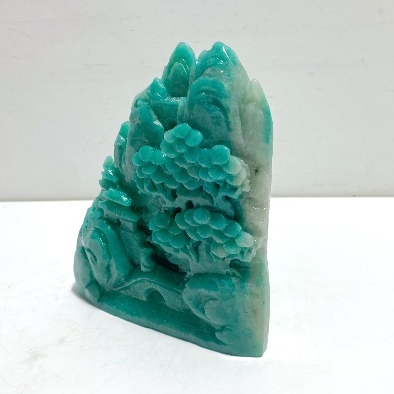 Unique Amazonite Landscape Pavilion Carving 5 - Wholesale Crystals