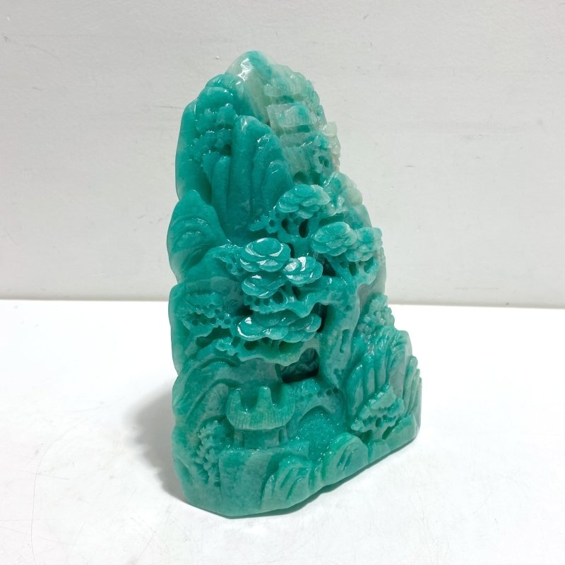 Unique Amazonite Landscape Pavilion Carving 7 - Wholesale Crystals