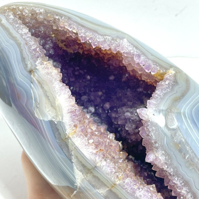 Unique Amethyst Cluster Mixed Agate Dinosaur Eggs Home Decor With Stand - Wholesale Crystals