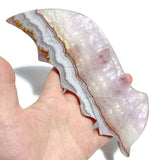 Unique Amethyst Mixed Agate Flying Dragon Wing Carving With Stand - Wholesale Crystals