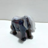 Unique Amethyst Mixed Geode Agate Druzy Elephant Animal Carving A08 - Wholesale Crystals