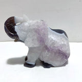 Unique Amethyst Mixed Geode Agate Druzy Elephant Animal Carving A10 - Wholesale Crystals