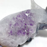 Unique Amethyst Mixed Geode Druzy Agate Elephant Animal Carving A12 - Wholesale Crystals