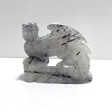 Unique Black Tourmaline Flying Dragon Castle Carving - Wholesale Crystals