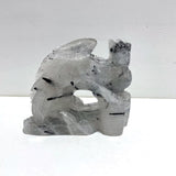 Unique Black Tourmaline Flying Dragon Castle Carving - Wholesale Crystals