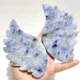 Unique Blue Aventurine Angel Wing Carving With Stand - Wholesale Crystals