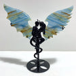 Unique Blue Onyx Demon And Angel Wing Carving With Stand - Wholesale Crystals