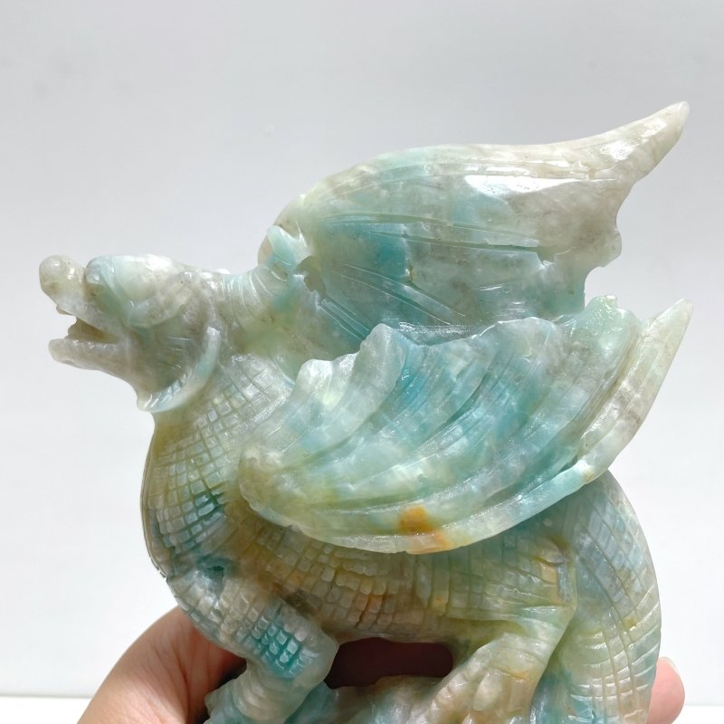 Unique Caribbean Calcite Flying Dragon Carving - Wholesale Crystals