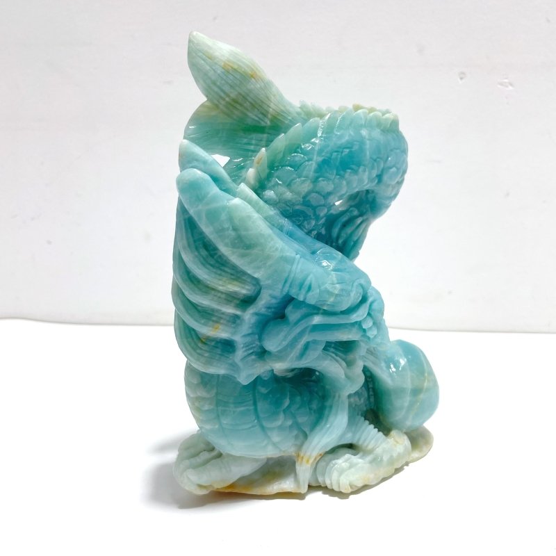 Unique Caribbean Calcite Flying Dragon Carving - Wholesale Crystals