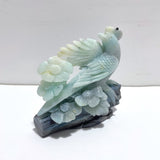 Unique Caribbean Calcite Mixed Pyrite Birds&Flower Carving - Wholesale Crystals
