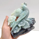 Unique Caribbean Calcite Mixed Pyrite Birds&Flower Carving - Wholesale Crystals