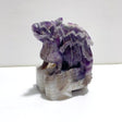 Unique Chevron Amethyst Flying Dragon Castle Carving - Wholesale Crystals