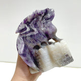 Unique Chevron Amethyst Flying Dragon Castle Carving - Wholesale Crystals
