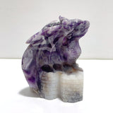 Unique Chevron Amethyst Flying Dragon Castle Carving - Wholesale Crystals