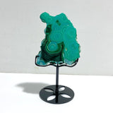Unique Chrysocolla Mixed Malachite Specimen Raw Bottom With Stand - Wholesale Crystals