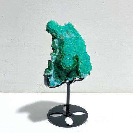 Unique Chrysocolla Mixed Malachite Specimen Raw Bottom With Stand - Wholesale Crystals