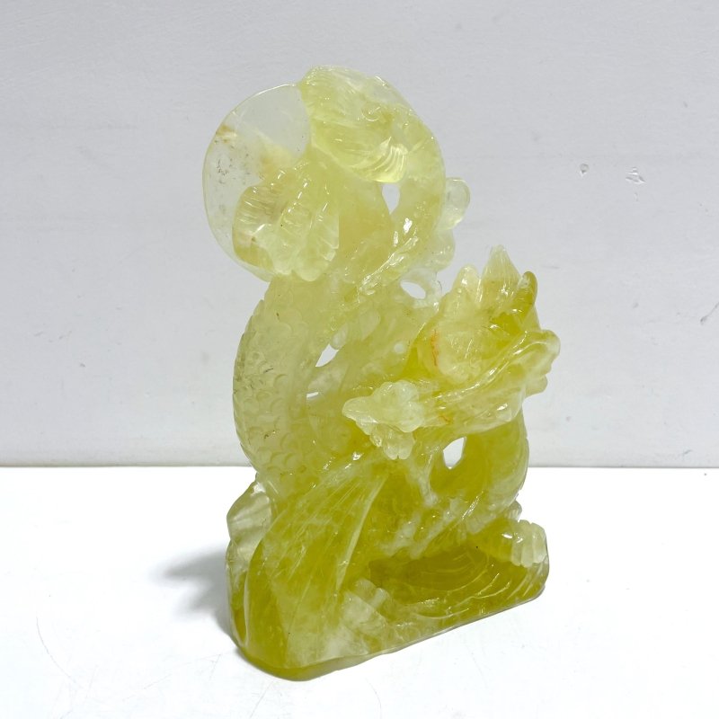 Unique Citrine Dragon Absorbing Water Carving - Wholesale Crystals