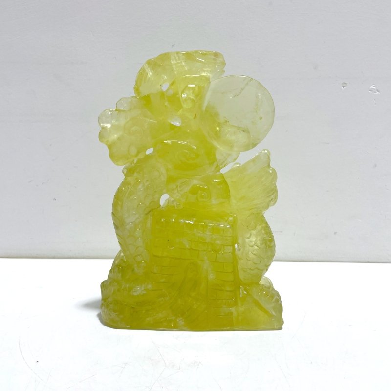 Unique Citrine Dragon Absorbing Water Carving - Wholesale Crystals