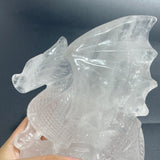 Unique Clear Quartz Flying Dragon Castle Carving 1 - Wholesale Crystals