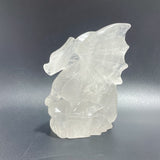 Unique Clear Quartz Flying Dragon Castle Carving 1 - Wholesale Crystals