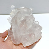 Unique Clear Quartz Flying Dragon Castle Carving - Wholesale Crystals