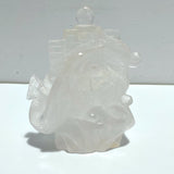 Unique Clear Quartz Flying Dragon Castle Carving - Wholesale Crystals
