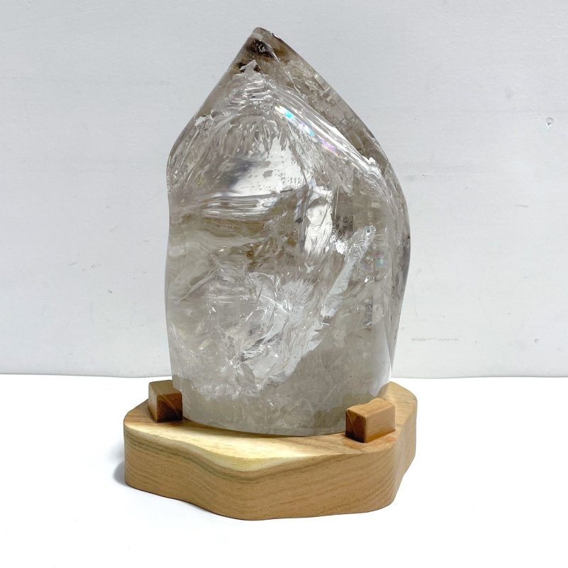 Unique Clear Quartz With Big Rainbow For Collection Home Decor - Wholesale Crystals