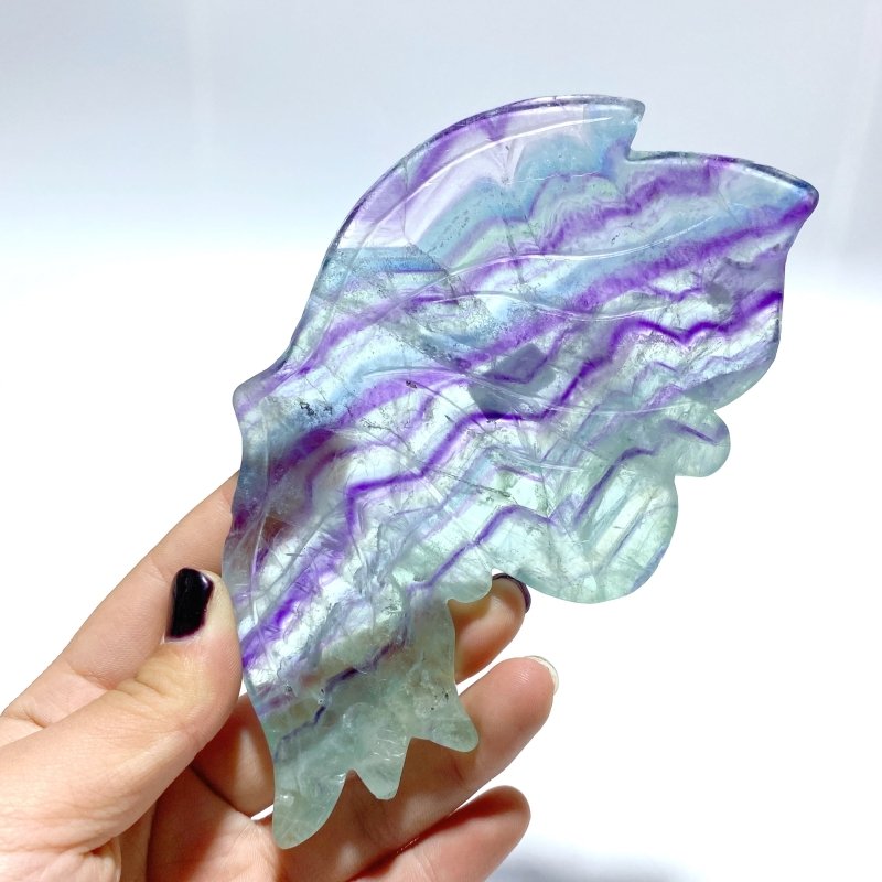 Unique Fluorite Butterfly Wing Carving With Stand - Wholesale Crystals