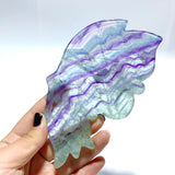 Unique Fluorite Butterfly Wing Carving With Stand - Wholesale Crystals