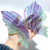 Unique Fluorite Butterfly Wing Carving With Stand - Wholesale Crystals