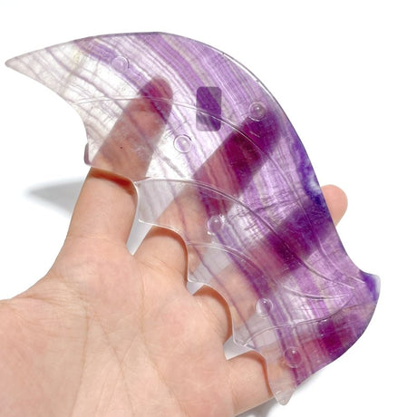 Unique Fluorite Flying Dragon Wing With Stand - Wholesale Crystals
