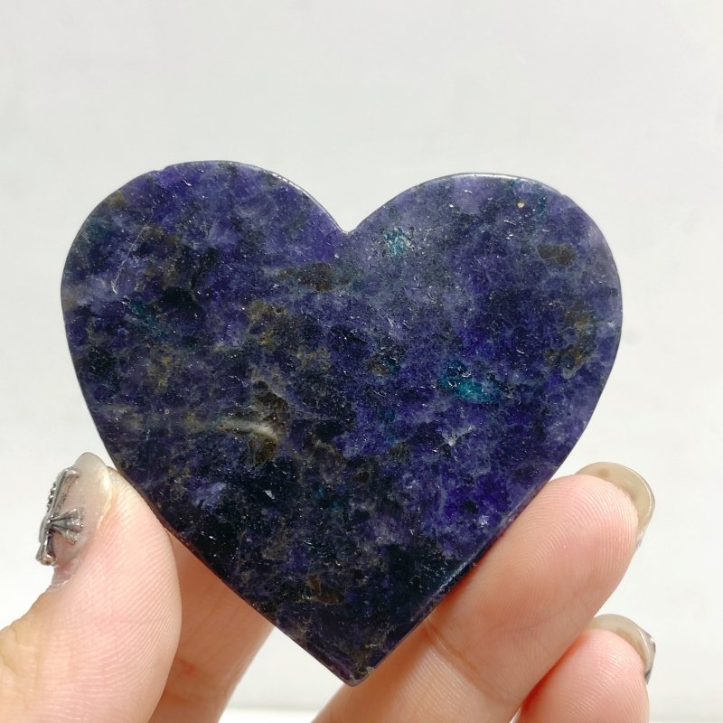 Unique Fluorite Mixed Blue Apatite Heart Wing Carving With Stand -Wholesale Crystals