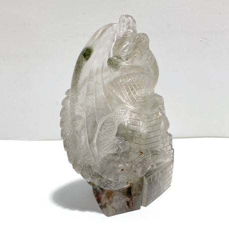 Unique Garden Quartz Flying Dragon Castle Carving - Wholesale Crystals