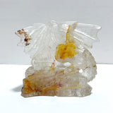 Unique Golden Fire Quartz Hematoid Quartz Flying Dragon Castle Carving - Wholesale Crystals