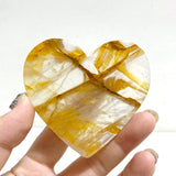 Unique Golden Hematoid Quartz Fire Quartz Heart Wing Carving With Stand -Wholesale Crystals