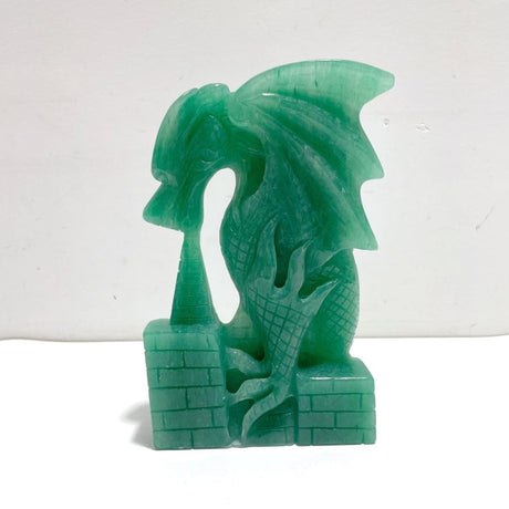 Unique Green Aventurine Flying Dragon Castle Carving 1 - Wholesale Crystals