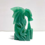 Unique Green Aventurine Flying Dragon Castle Carving 1 - Wholesale Crystals