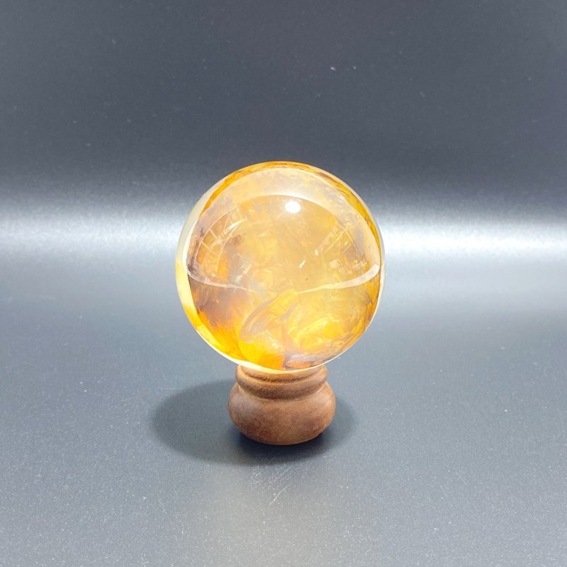 Unique Hematoid Quartz Dentritic Quartz Golden Fire Quartz Sphere With Rainbow For Collection - Wholesale Crystals